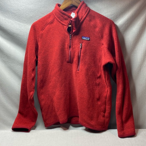 Patagonia red 1/2 pullover size medium - Picture 1 of 4
